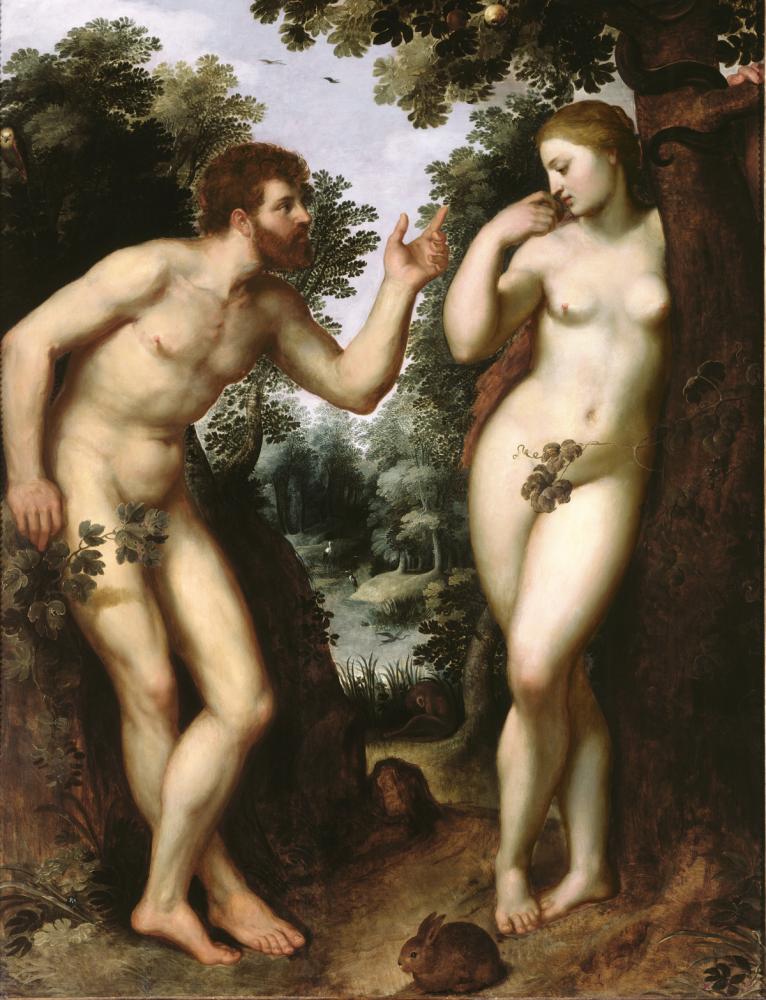 Peter Paul Rubens, Adam and Eve, 1598-1600, Rubenshuis, public domain