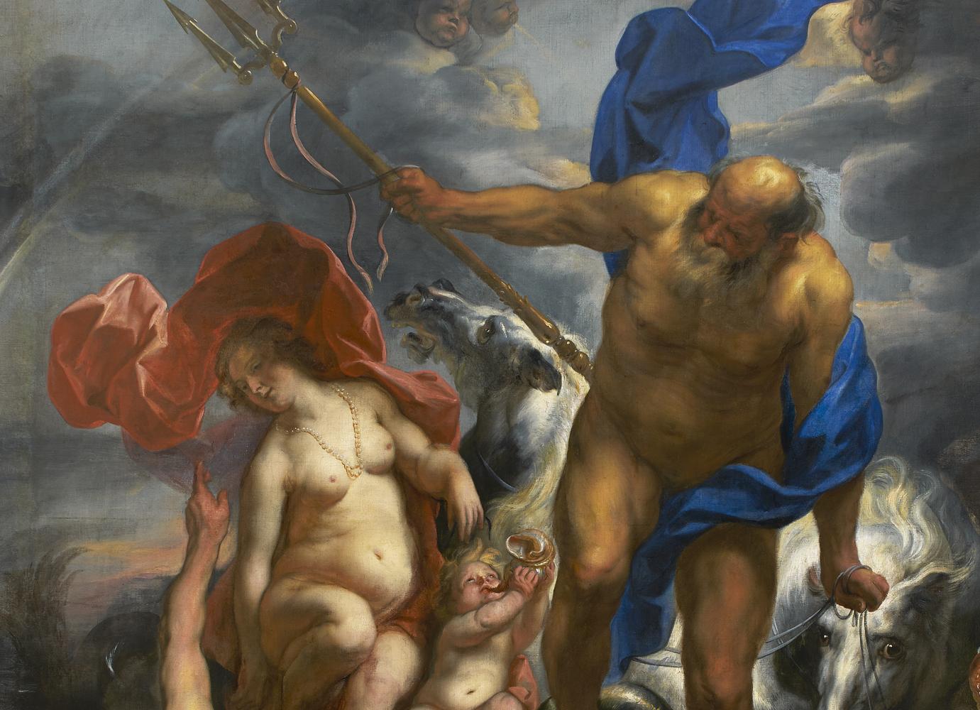 Jacques Jordaens, Neptunus en Amphitrite, ca. 1648, Collectie Vlaamse Gemeenschap, in permanente bewaring bij Rubenshuis, publiek domein