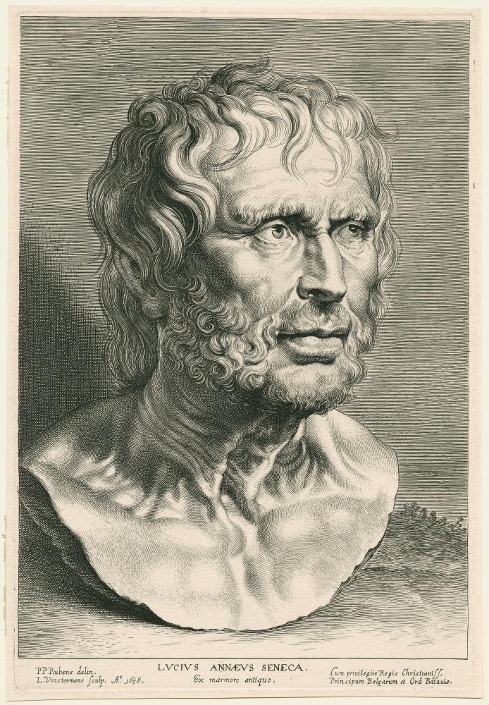 Lucas Vorsterman naar Peter Paul Rubens, Buste van Seneca, 1638, Collectie Stad Antwerpen, Museum Plantin-Moretus, publiek domein