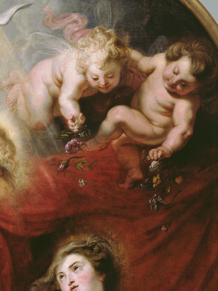 Peter Paul Rubens, The Annunciation (detail), 1610-1628, City of Antwerp Collection, Rubenshuis, public domain