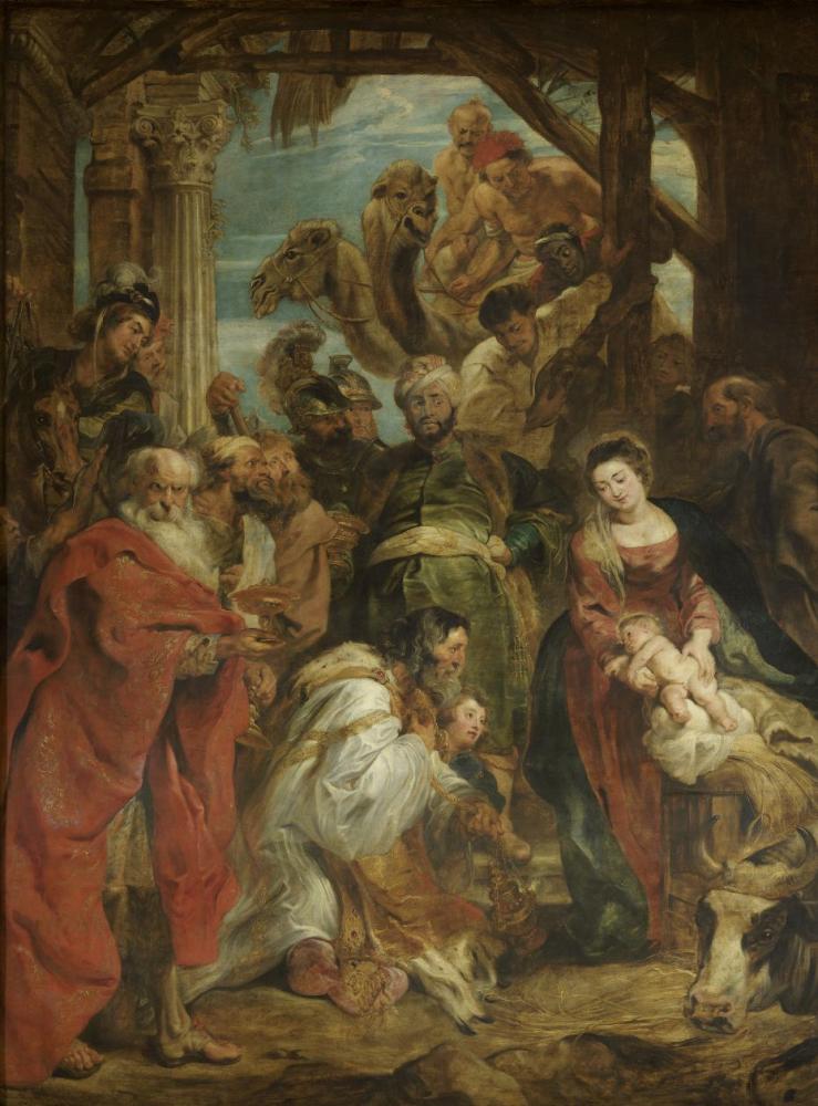Pierre Paul Rubens, L'adoration des rois, 1624-1625, KMSKA (Anvers), CC0, domaine public