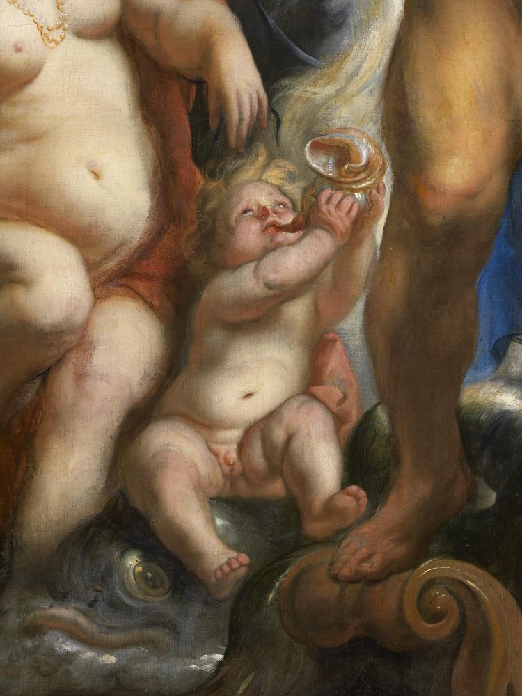 Jacques Jordaens, Neptune and Amphitrite (detail), c. 1648, Flemish Community Collection, in permanent storage at Rubenshuis, public domain