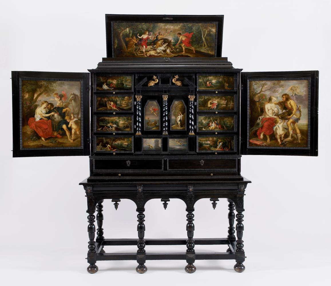 Onbekende meubelmaker en Victor Wolfvoet II, Kunstkast, circa 1640, Rubenshuis, publiek domein