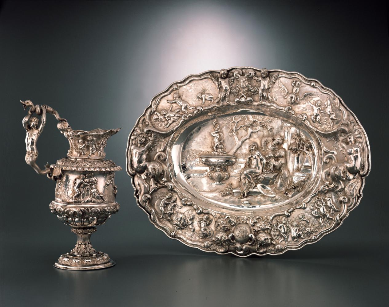 Toegeschreven aan Theodoor Rogiers en latere toevoeging door Josephus Hennekin, Zilveren sierstel, 1635-1636, Rubenshuis, publiek domein