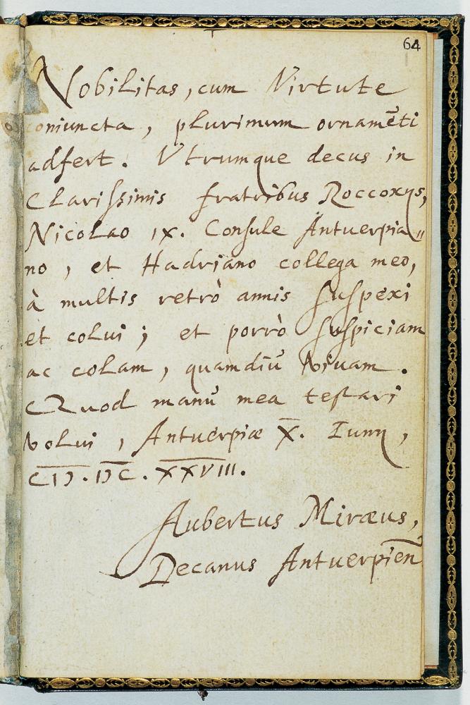 Nicolaas Rockox en anderen, Album Amicorum Nicolaas en Adriaan Rockox, ca. 1579-1636, collectie Stad Antwerpen, Rubenshuis, publiek domein