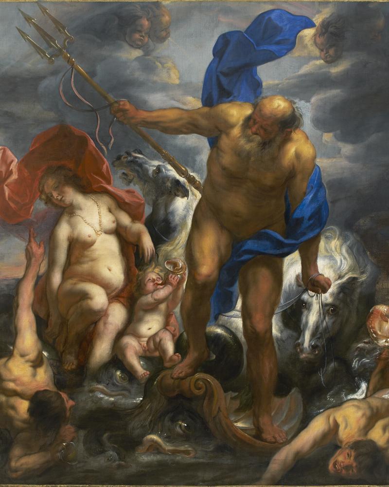 Jacques Jordaens, Neptunus en Amphitrite, ca. 1648, Collectie Vlaamse Gemeenschap, in permanente bewaring bij Rubenshuis, publiek domein