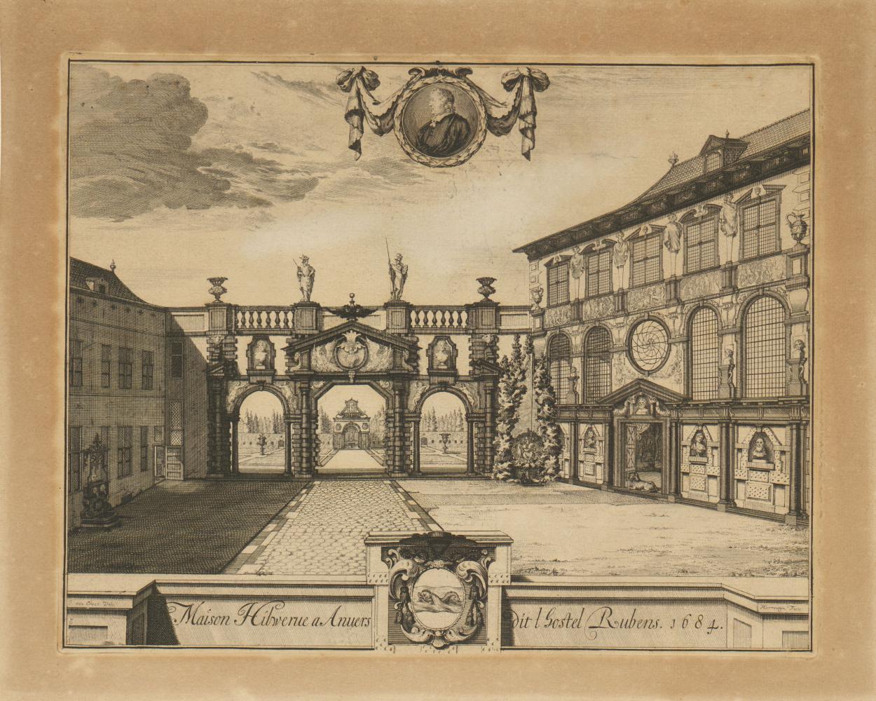 Jacob Harrewijn, Das Rubenshuis in Antwerpen, 1684, Sammlung der Stadt Antwerpen, Rubenshuis, gemeinfrei