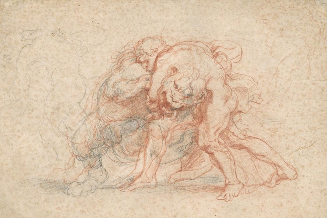 Peter Paul Rubens, Hercules en de leeuw van Nemea, ca. 1635 - 1638, Collectie Stad Antwerpen, Museum Plantin-Moretus, publiek domein