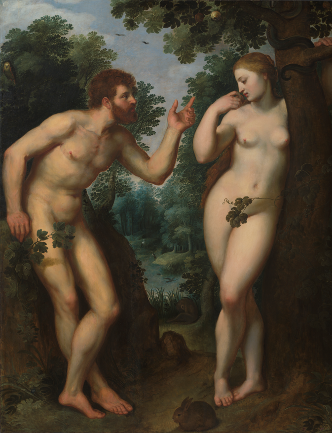 Peter Paul Rubens, Adam en Eva, 1598-1600, Collectie Stad Antwerpen, Rubenshuis, publiek domein