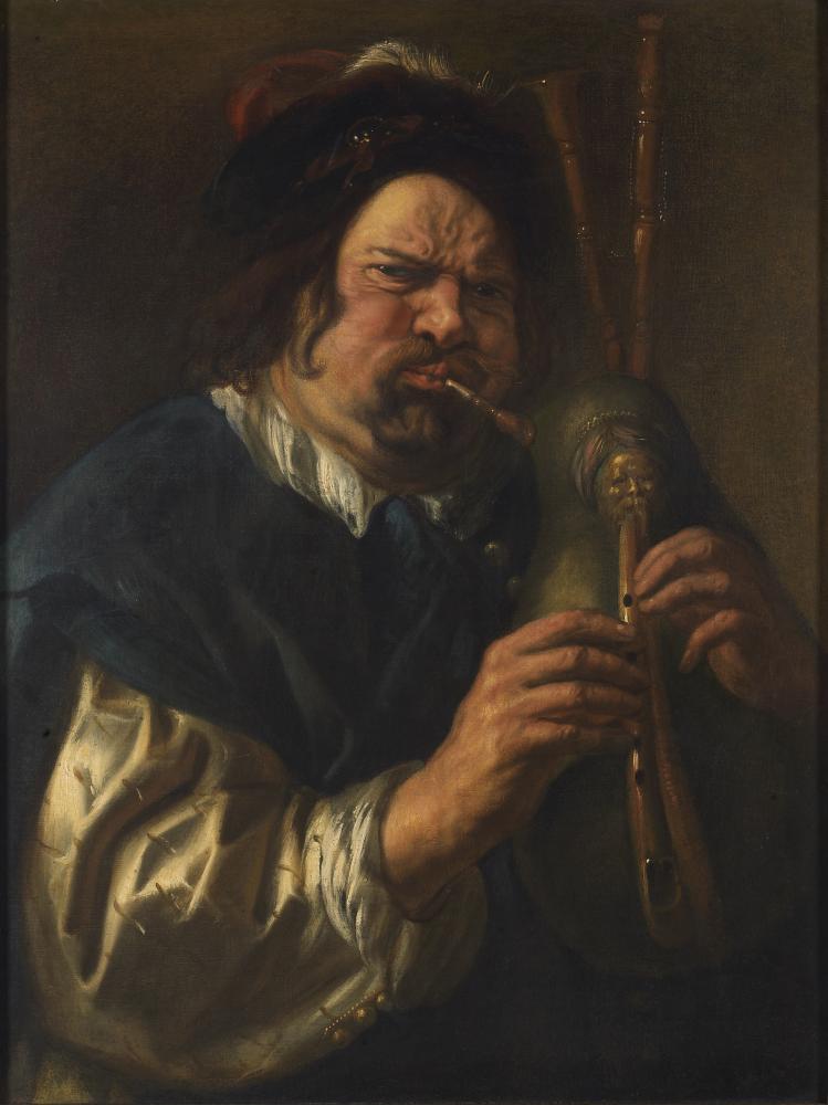 Jacques Jordaens, De doedelzakspeler, 1640-1645, Koning Boudewijnstichting, in langdurige bruikleen aan het Rubenshuis, publiek domein