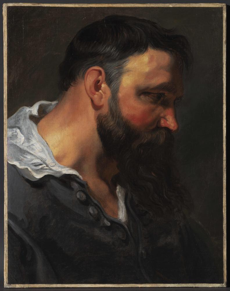 atelier van Peter Paul Rubens, Hoofdstudie, 1616-1617, privécollectie, in langdurige bruikleen aan het Rubenshuis, publiek domein