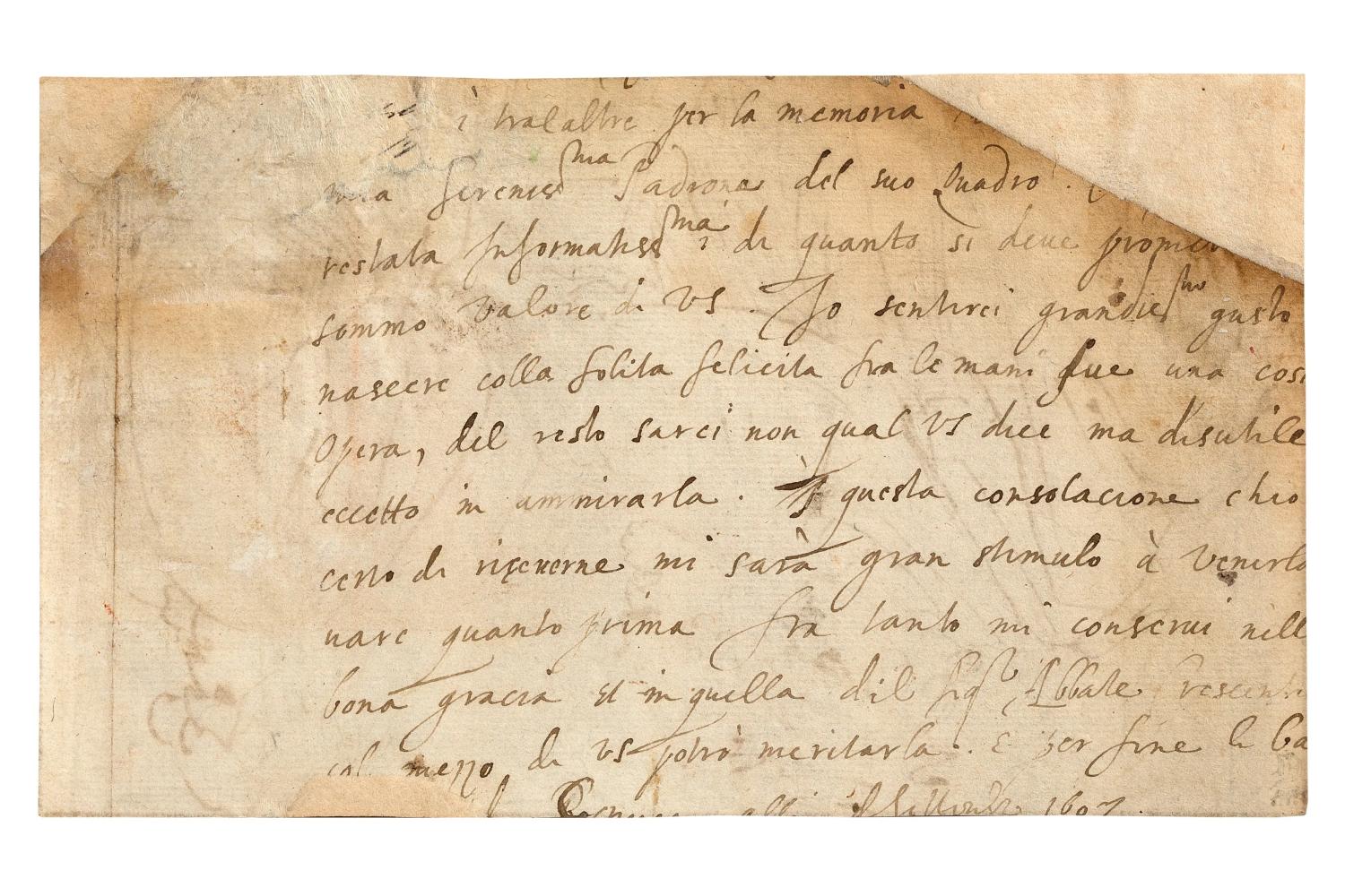 Peter Paul Rubens, Three Men in Traditional Robes (front), rough draft for a letter (back), 1607, pen and brown ink on paper, Rubenshuis (on long-term loan from the King Baudouin Foundation), public domain