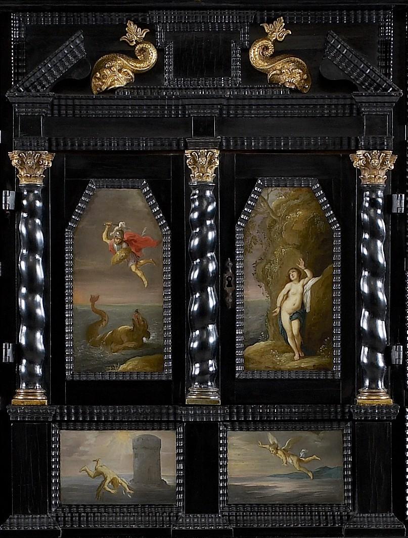 Ébéniste inconnu et Victor Wolfvoet II, cabinet  